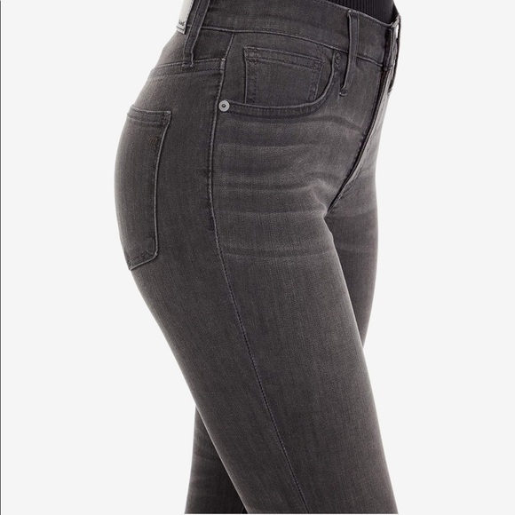 Madewell 9 inch high rise knee cut cropped grey denim women size 26 ๐๐ฏ - Picture 3 of 16